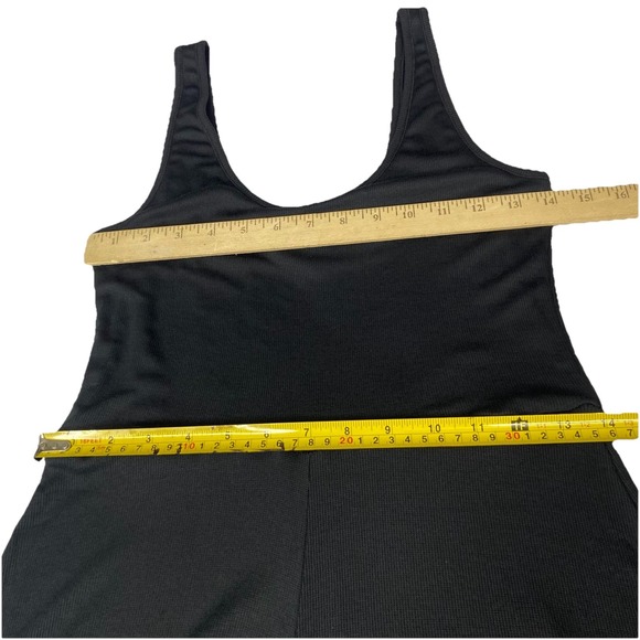 Marine Layer Black Lexi Rib Fit & Flare Midi Sleeveless Dress Women Sz M - Picture 8 of 12